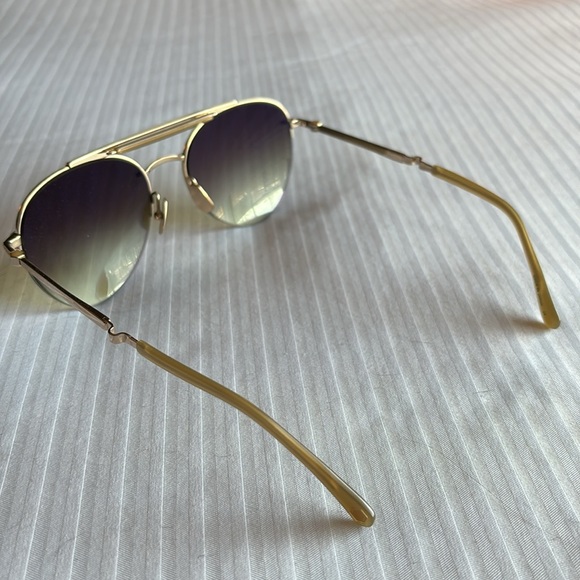 Mr. Leight Rodeo SL Titanium Gold Aviator Sunglasses - Picture 4 of 5
